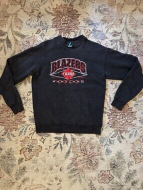 Portland Trail Blazers Vintage Small Black Crewneck Sweatshirt